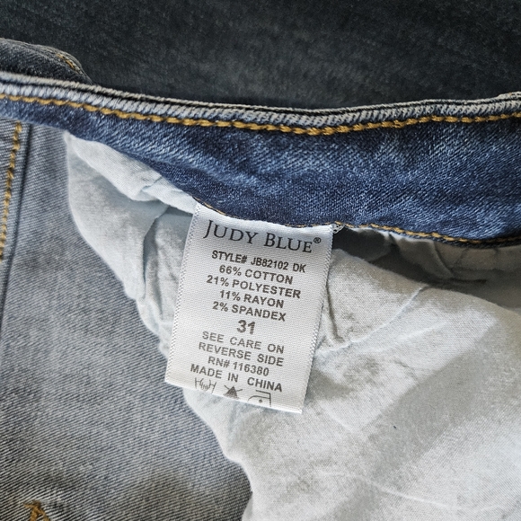 Judy Blue Dark Indigo Straight Leg Jeans - Picture 3 of 5